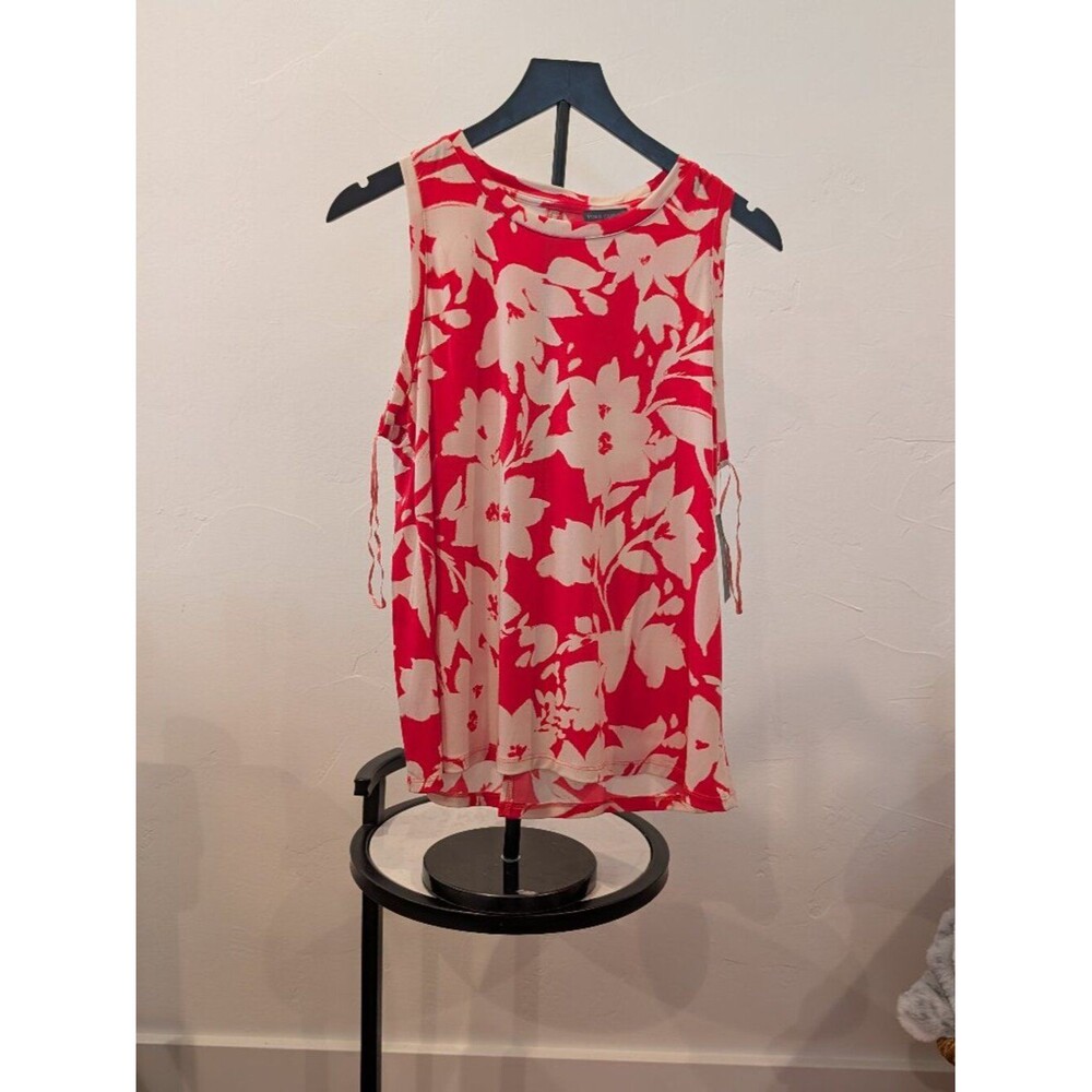 Vince Camuto Summer Swirl Sleeveless Top • Cayenne Red • Size L